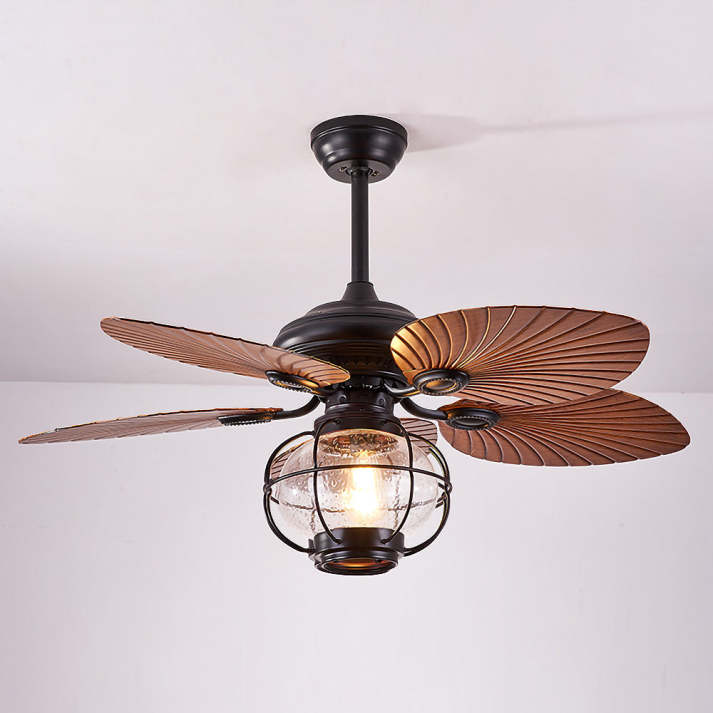 Vintage Outdoor Ceiling Fan with Light
