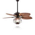Vintage Outdoor Ceiling Fan with Light