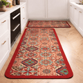Vintage Pattern Kitchen Runner Rug with Non Slip