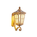Vintage Solar Wall Lantern with Glass Panels