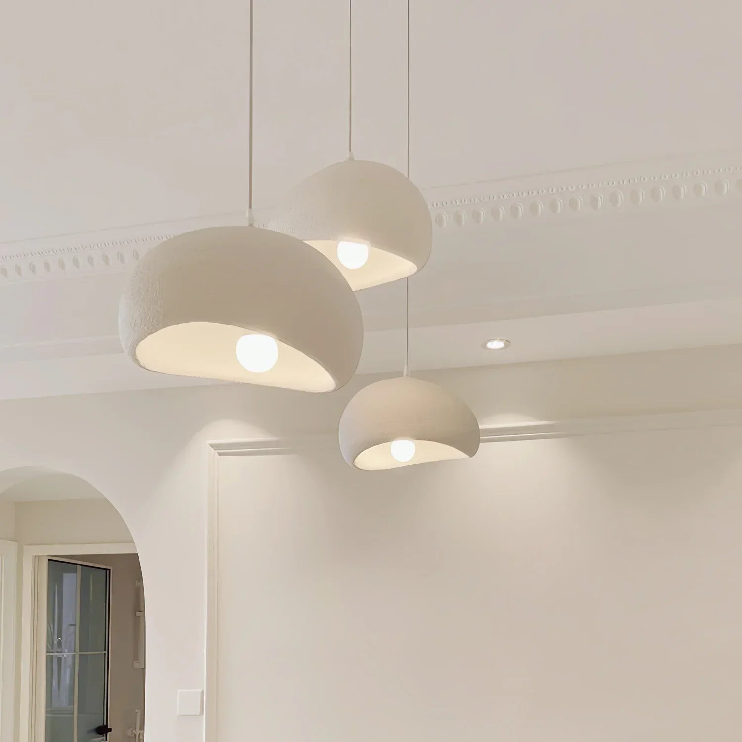 Wabi-Sabi Cloud Pendant Light with Japandi Organic Design