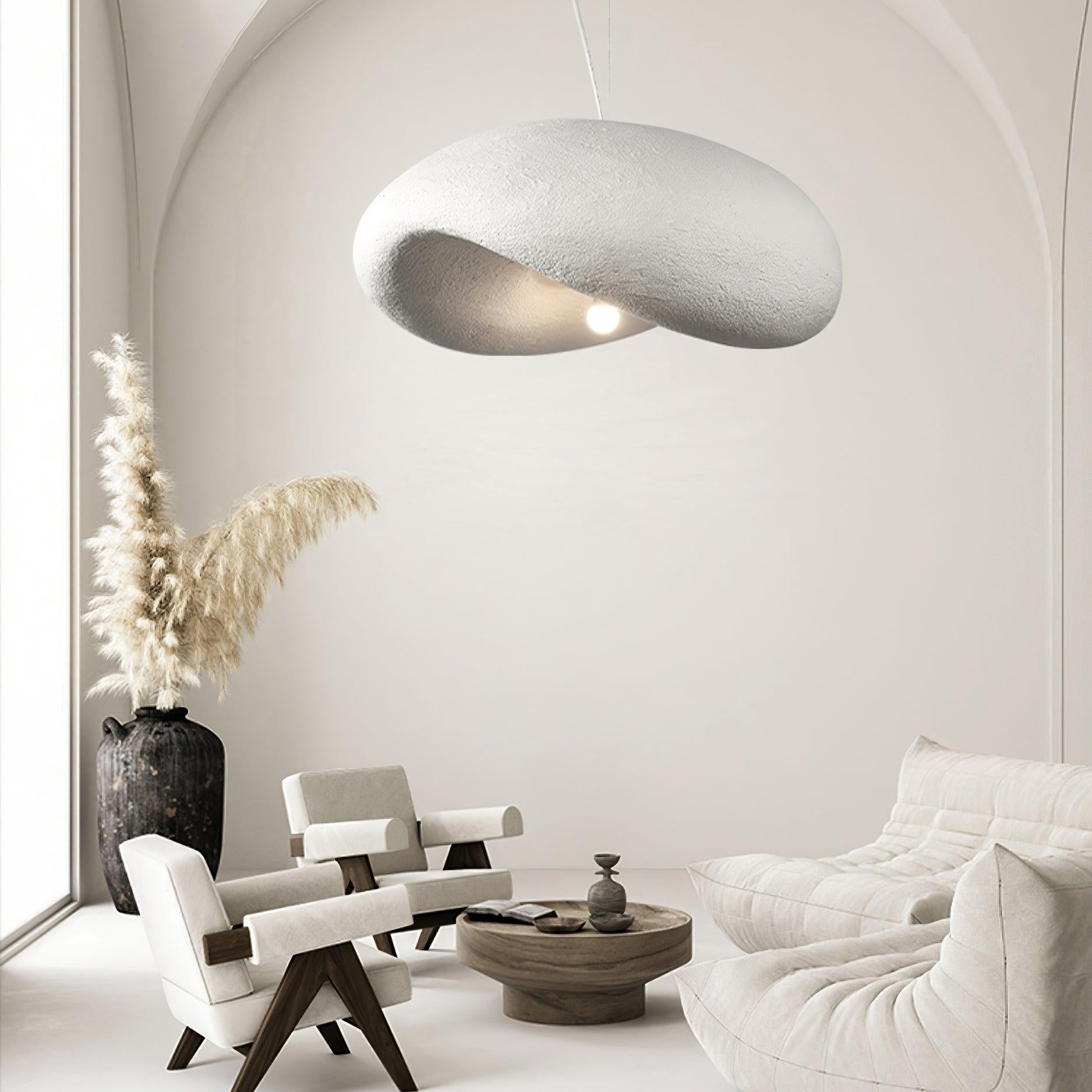 Wabi-Sabi Cloud Pendant Light with Organic Japandi Form
