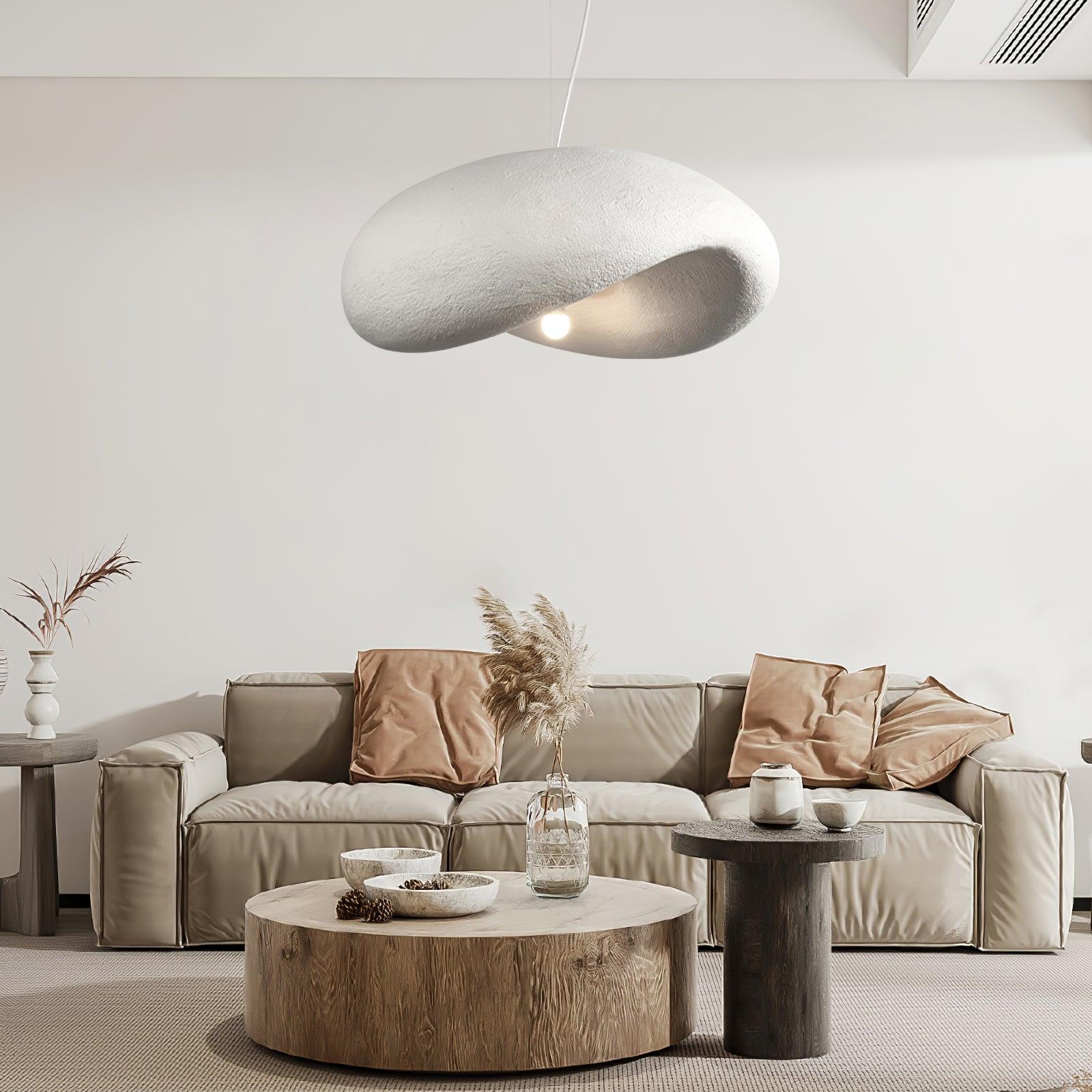 Wabi-Sabi Cloud Pendant Light with Organic Japandi Form