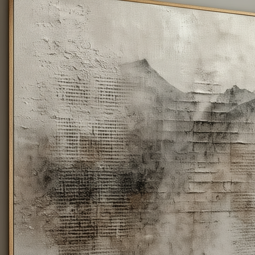 Wabi Sabi Wall Art with Neutral Texture Design
