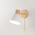 Wood Cone Wall Sconce with Adjustable Head