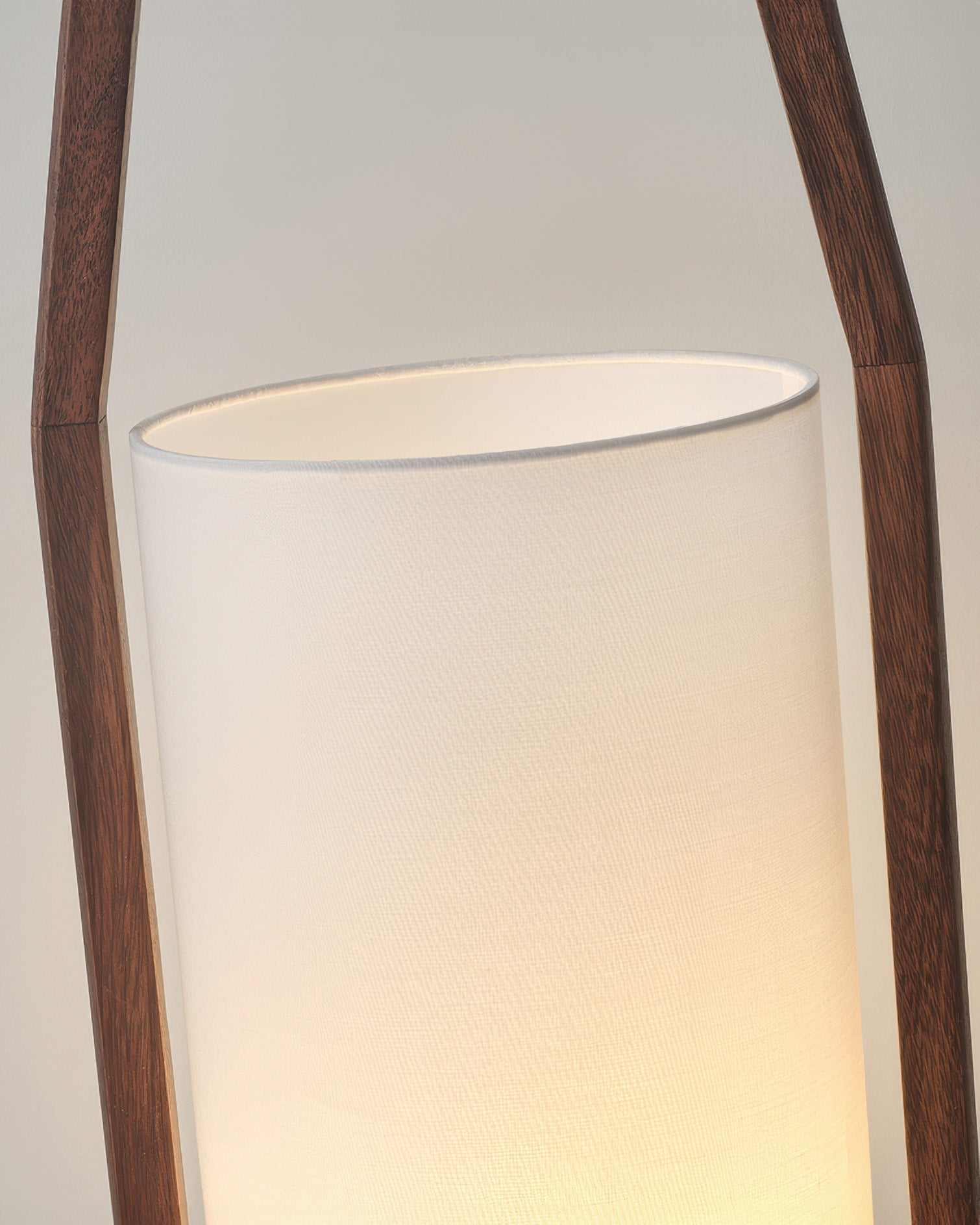 Wood Frame Fabric Floor Lamp