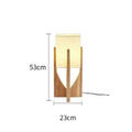 Wood Frame Fabric Shade Floor & Table Lamp