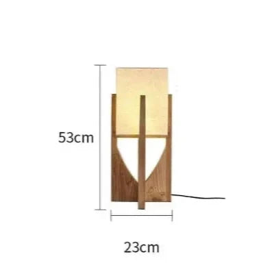 Wood Frame Fabric Shade Floor & Table Lamp
