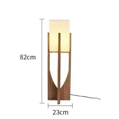 Wood Frame Fabric Shade Floor & Table Lamp