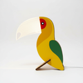 Wooden Toucan Table Lamp with Warm LED Light