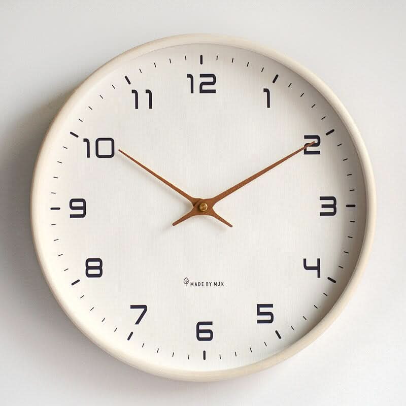 Wooden Wall Clock with Silent Quartz Design