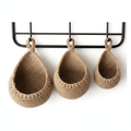 Woven Jute Hanging Basket Natural Wall Food Storage