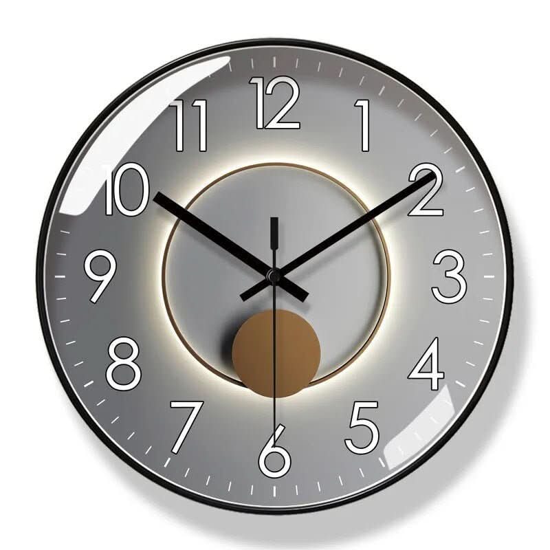Yellow Wall Clock with Modern Minimalist Design